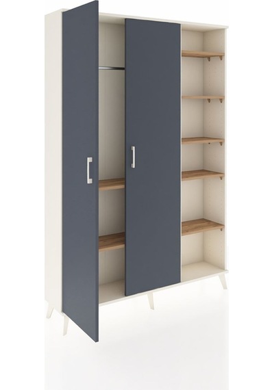 Arges Dolap 7 Raflı 2 Kapaklı Tek Askılı 132x30x195 Aytaşı-antrasit/çam Antrasıt/atlas Çam Arges Dolap 7 Raflı 2 Kapaklı Tek Askılı 132x30x195 Aytaşı-antrasit/çam Antrasıt/atlas Çam