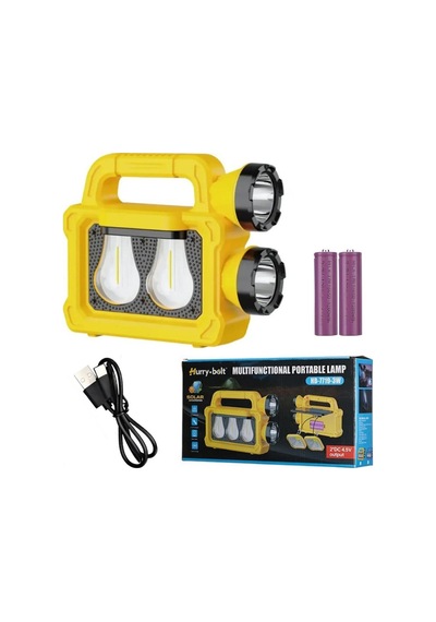 Ayt Powermaster Pm-26930 Solar Güneş Panelli 6 Işık Modlu Powerbank Özellikli 2400mah Type C Giriş 5v Led Kamp Feneri