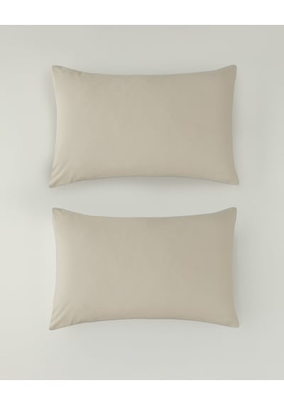 English Home Pure Pamuklu 2'li Yastık Kılıfı 50x70 Cm Kahve Köpüğü Kahve Köpüğü