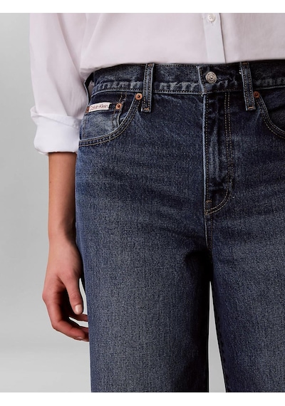 Calvin Klein Kadın Normal Kesim Yüksek Bel Geniş Paça Pamuklu Denim Mavi Jeans Lv047f727g-sd3-13708 Mavi Calvin Klein Kadın Normal Kesim Yüksek Bel Geniş Paça Pamuklu Denim Mavi Jeans Lv047f727g-sd3-13708 Mavi