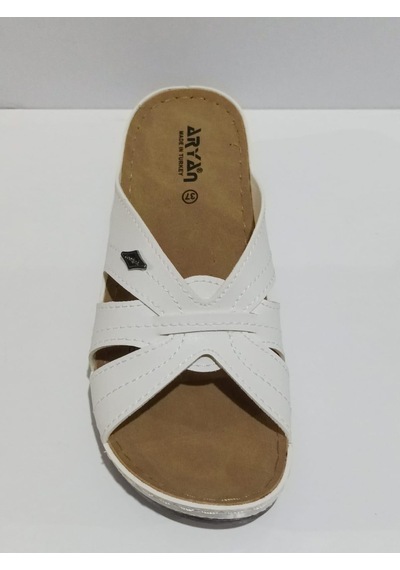 Aryan 37-953 Anatomic Kadın Dolgu Topuk Terlik Kırmızı