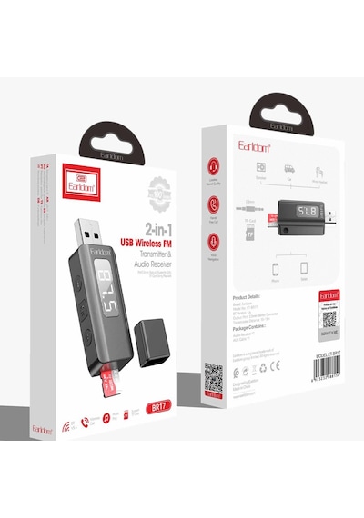 Araç Bluetooth 5.3 Fm Transmitter Araba Müzik Mp3 Çalar Sd Kart Okur Şarj Aleti Kablo Dahil Değildir