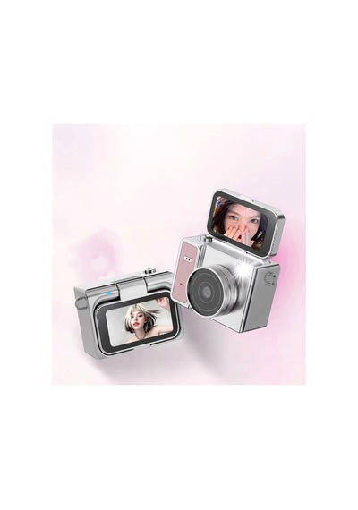 Katlanabilir Ekranlı Mini Vlog Kamerası - Anahtarlık Boyutu - 2k Kalite Çok Renkli