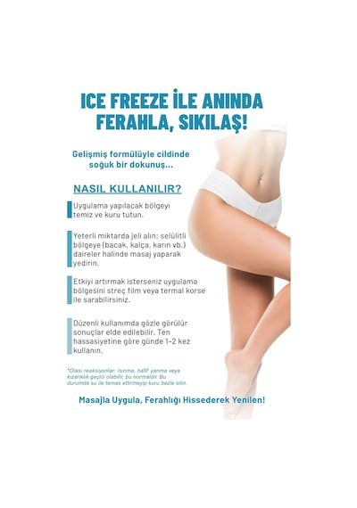 Selülit Ve Çatlak Karşıtı Bölgesel İncelme Ve Sıkılaştırıcı Buz İce Jel Soğuk Lipoliz Slim Jel