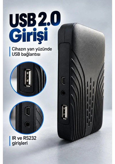 Ers Uzaktan Kumandalı Siyah Gövdeli Hd Uydu Alıcısı