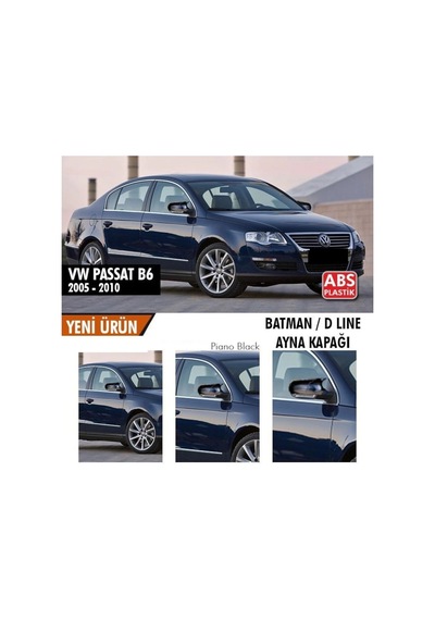 Volkswagen Passat B6 (2005 - 2010) Batman Yarasa Ayna Kapağı (piano