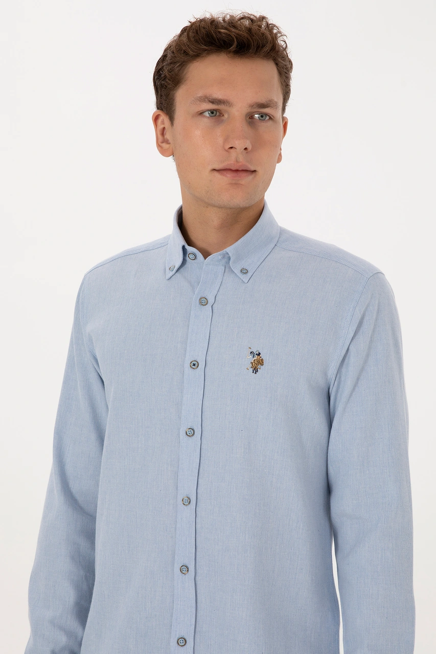 U.S. Polo Assn. Erkek Açık Mavi Uzun Kollu Basic Gömlek 50307686-VR003 U.S. Polo Assn. Erkek Açık Mavi Uzun Kollu Basic Gömlek 50307686-VR003