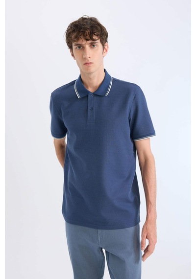 DeFacto Regular Fit Polo Yaka Kısa Kollu Waffle Tişört D7932AX25SPIN179 DeFacto Regular Fit Polo Yaka Kısa Kollu Waffle Tişört D7932AX25SPIN179