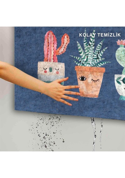 Dekoratif Kapı Önü Paspası - Kaymaz Taban 210 Çok Renkli