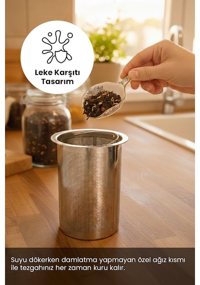 Any Morning OZ26CM10 1.8 L 2 in 1 Paslanmaz Çelik Çay Makinesi Ve Su Isıtıcı