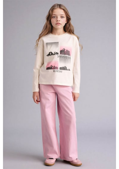 Defacto Wıde Leg Düz Paça Gabardin Pantolon Kız Çocuk G0607a826smpn171 Pembe-pn171 Defacto Wıde Leg Düz Paça Gabardin Pantolon Kız Çocuk G0607a826smpn171 Pembe-pn171
