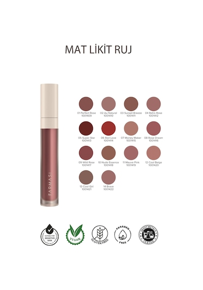 Farmasi Mat Likit Ruj 08 Rose Dream