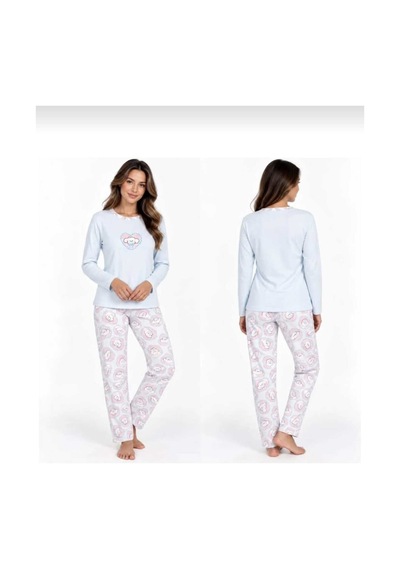 Genel Markalar Seamlife Kadın Uzun Kollu Desenli Pamuklu Pijama Takımı Mavi - 930344749 Mavi Genel Markalar Seamlife Kadın Uzun Kollu Desenli Pamuklu Pijama Takımı Mavi - 930344749 Mavi