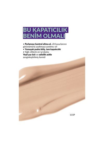 Avon Color Trend Mat Fondöten 115p Pale Pink