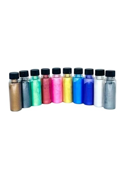 Epoksi Bazlı Sedefli Toz Pigment 10 Renk 15 Gr Boya 0,15 L