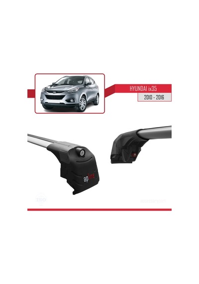 Hyundai İx35 2010-2016 Arası İle Uyumlu Ace-2 Ara Atkı Tavan Barı Gri