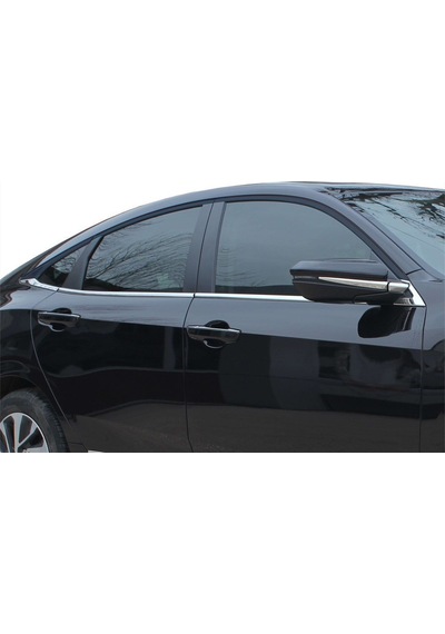 Honda Civic 10 Cam Çıtası 8 Prç Krom 2016 ve Sonrası