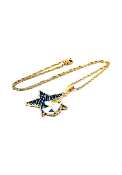 Unicorn Tek Boynuz Yildiz Sari Çelik Kadin Kolye Zincir Q0534 552942849