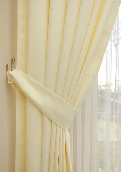 Evdepo Home Krem Düz Renk Soft Fon Perde Tek Kanat (539613490) Krem