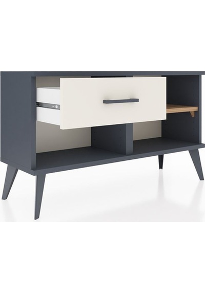 Arges Şifonyer Tek Raflı Tek Çekmeceli 88x30x48 Antrasit-çam/aytaşı Çam/aytaşı Arges Şifonyer Tek Raflı Tek Çekmeceli 88x30x48 Antrasit-çam/aytaşı Çam/aytaşı