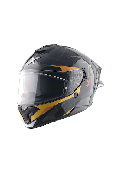 Axor Brutale Kryptıc Full Face Kapalı Kask Parlak Sarı - Siyah