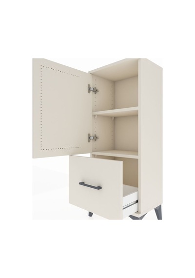 Arges Komodin 2 Raflı Tek Çekmeceli Tek Kapaklı 44x30x106 Aytaşı-aytaşı Aytası