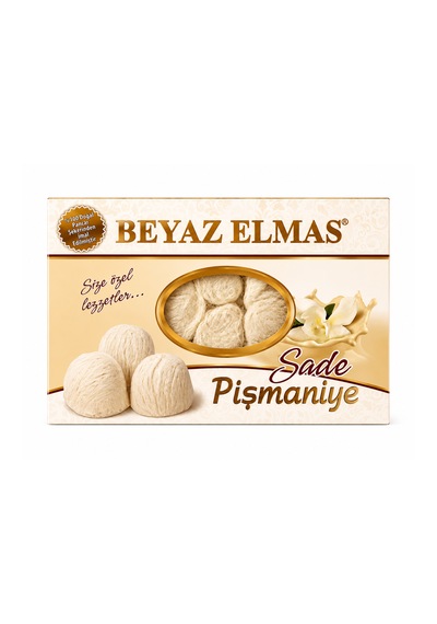 Beyaz Elmas Sade Pişmaniye 250 Gr - %100 Doğal Pancar Şekerinden Üretilmiştir - Geleneksel Türk Pişmaniyesi - Tel Helva