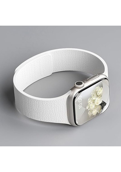 Apple Uyumlu Watch  2-3-4-5-6-7-8-10 Se Ultra   Manyetik Desenli Spor Silikon Kordon 42/44/45/46/49