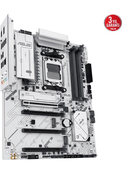 Asus B850 Max Gamıng Wıfı W, 4xddr5, 3x M2, Hdmı, Dp, Type-c, Wi-fi 6e, Bluetooth V5.3, Am5 Soket Gamıng Beyaz Anakart