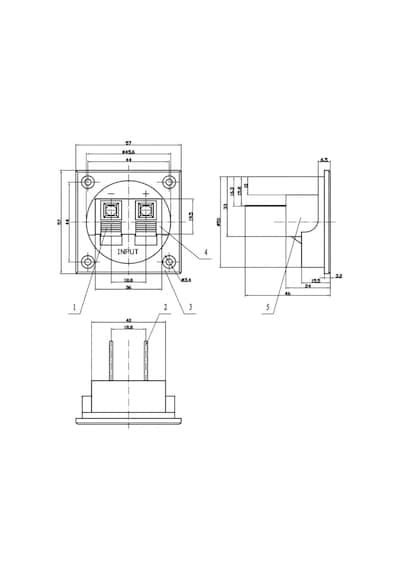 Ic-249a Hoparlör Klemensi 2'li Kare Hoparlör Terminali