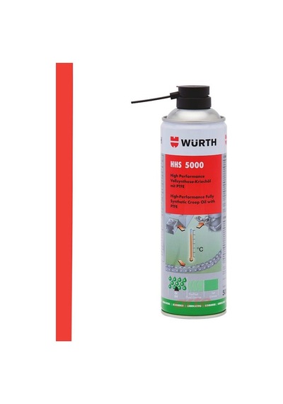 Wüwürth Hhs 5000 - Isıya Dayanıklı Ve Tutunma Özellikli Yağlama Spreyi 500 Ml