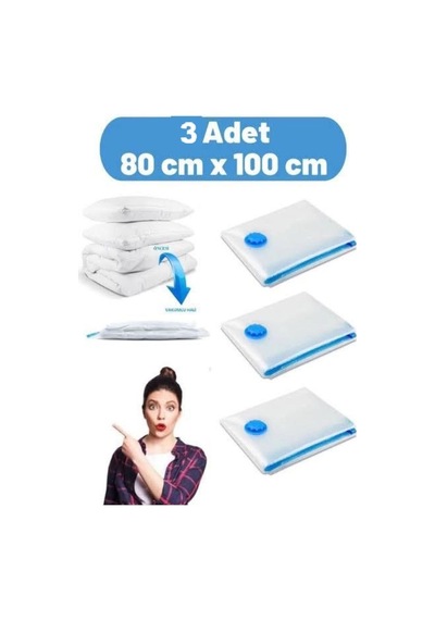 Vakum Poşet Hurç Xxlarge 80 110 3 Adet Beyaz