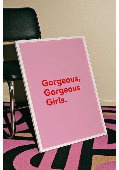 Gorgeous Girl Dekoratif Poster Beyaz Çerçeveli