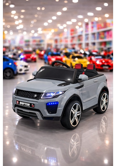 Bebemango Raptor Gt 12v Uzaktan Kumandalı Akülü Çocuk Arabası Çift Motorlu Led Farlı Gri