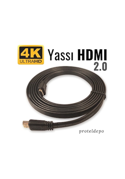 Irenis Hdmi Kablo - Yassı 4K Hdmi Kablosu 4K 60Hz Hdmi 2.0 1 M