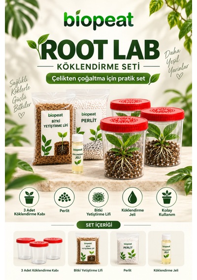 Root Lab Köklendirme Seti Perlit Yetiştirme Lifi Ve Jel Destekli 1000