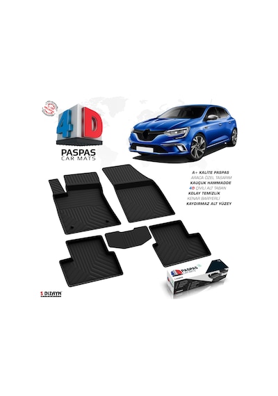 Renault Megane 4 Hb 4d Havuzlu Paspas 2016-2020 A+kalite