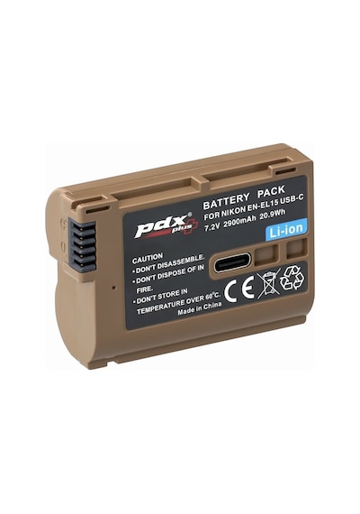 Pdx Plus Nikon İle  En-el15 Usb-c Batarya 2900mah Type-c Şarjlı Profesyonel Pil