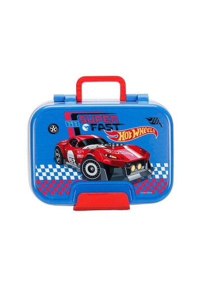 Bento 1030ml Lunchbox Hotwheels Lisanslı Tek Katlı 2 Bölmeli Paslanmaz Çelik Sefer Tası Yemek Kutu Mavi