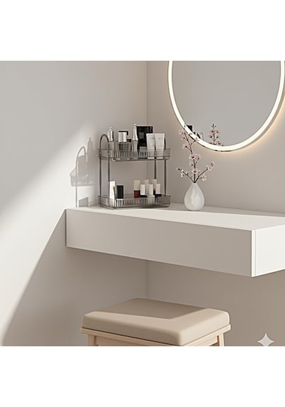 Banyo Düzenleyici Organizer Banyo Rafı Duman Gri Çok Renkli