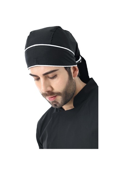 Kuyruklu Bone - Siyah-beyaz-12180 Siyah Beyaz