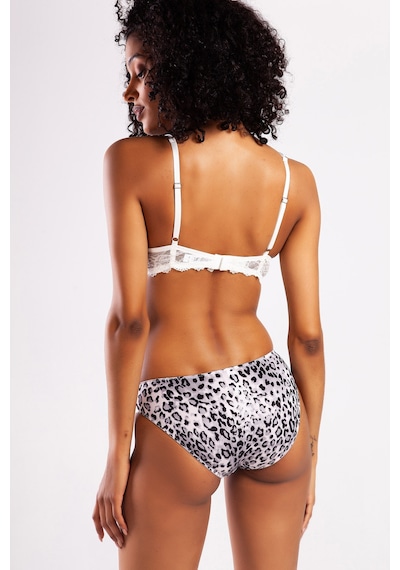 Moon Wear Goldy Heavy Push Up Bra, Gri Leopar Konforlu Ve Şık Sütyen Çok Renkli