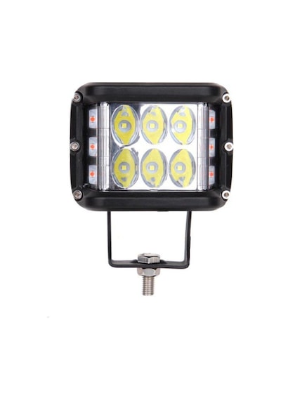 Çakarlı Off Road Farı Metal Gövde 6 Led 18W Delici Yayıcı