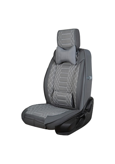 Hyundai İx55 Uyumlu Lüks Deri Oto Koltuk Kılıfı Ön Arka Takım Set Füme Fs