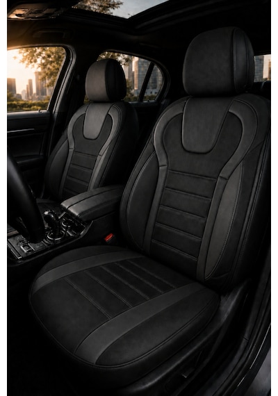 Volvo V40 2012-2019 Uyumlu Monza Serisi Siyah Oto Koltuk Kılıfı
