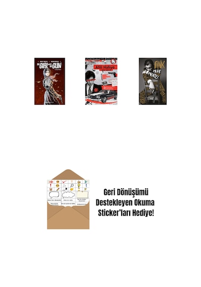 The Girl With The Gun + Afili Hafiye + Fink Ciltli + Okuma Sticker'ları