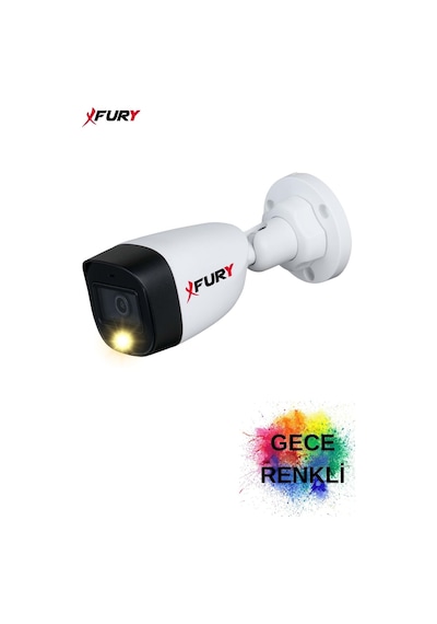 Fury Gece Renkli 5mp Lens 2mp 1080p Full Hd Suya Dayanıklı Güvenlik Kamerası Ultra Led Renkli Gece Görüş