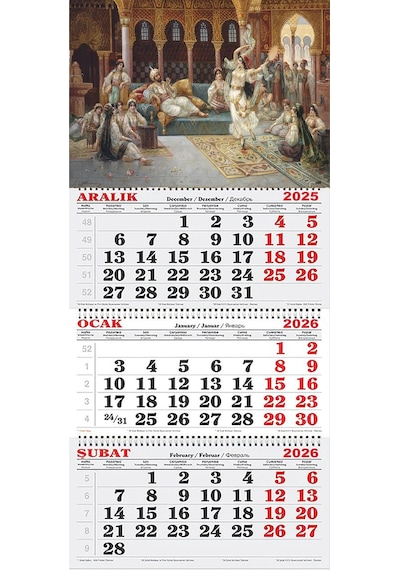 2026 Yılı Gemici Takvimi-a Harem By J. G. Delincourt