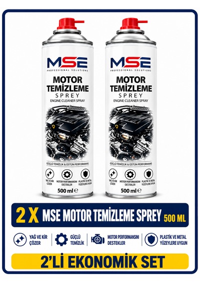 Mse Pro Susuz Motor Temizleme Spreyi 500 Ml X 2 Adet