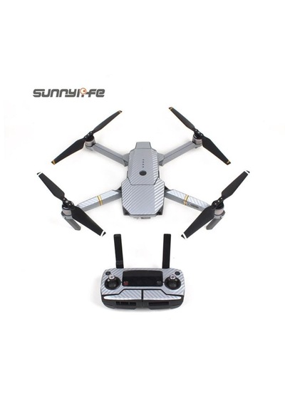 DJI Mavic Pro Platinum için Gümüş Karbon Grafik Su Geçirmez Pvc C